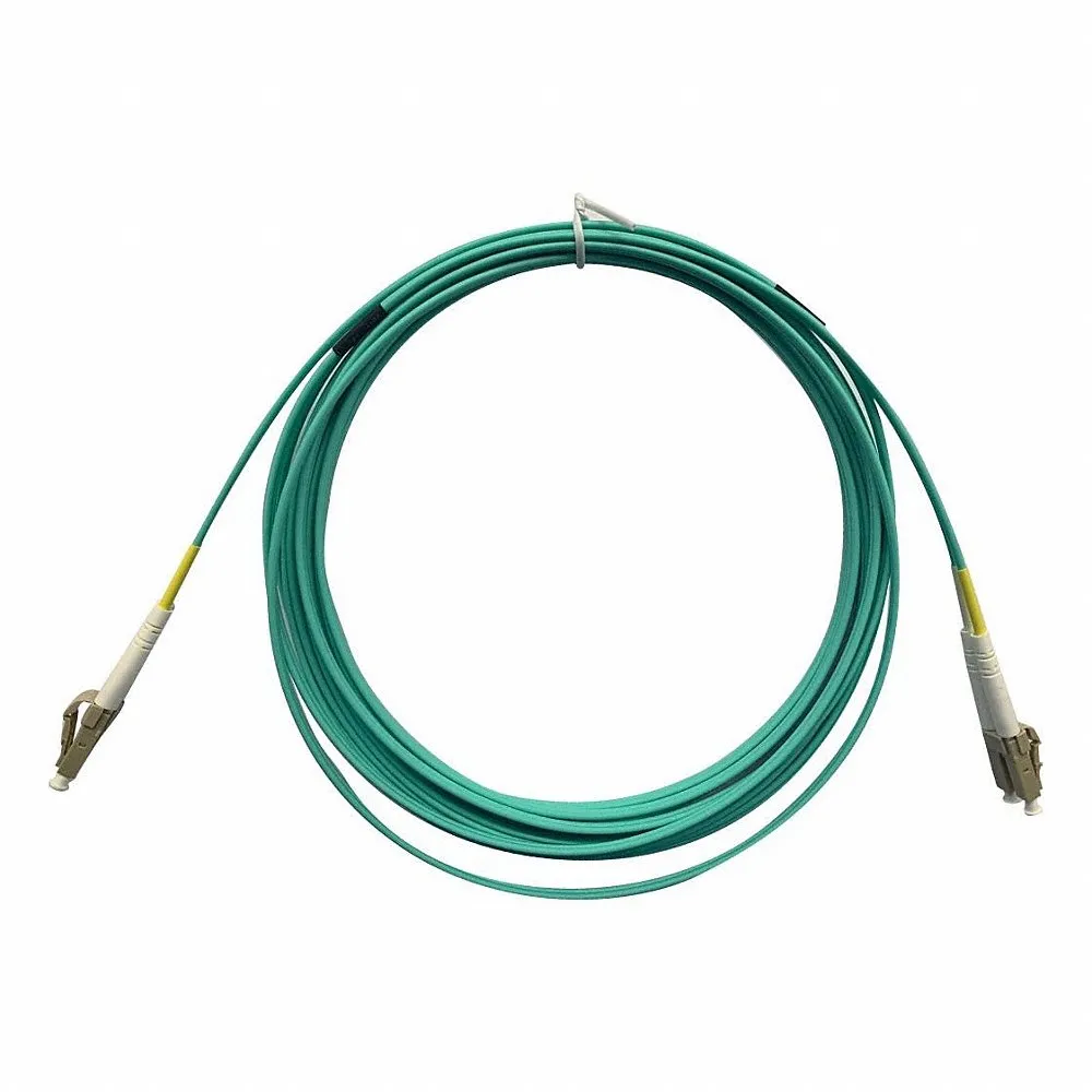 Fiber Optic Patch Cord, Multi-Mode, Multi-Mode, LC, Aqua, 30 m Overall Length, PVC, Riser