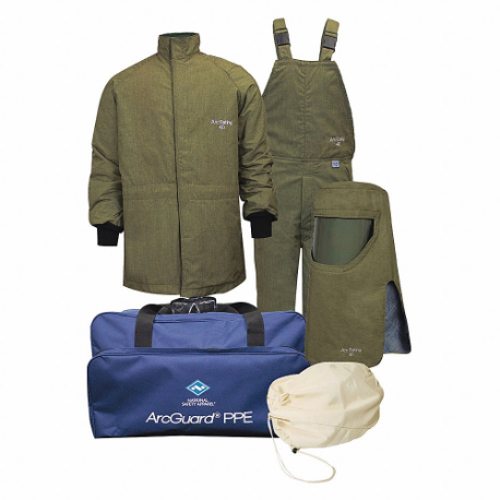 Arc Flash Clothing Kit, L, 40 Cal/Sq Cm ATPV