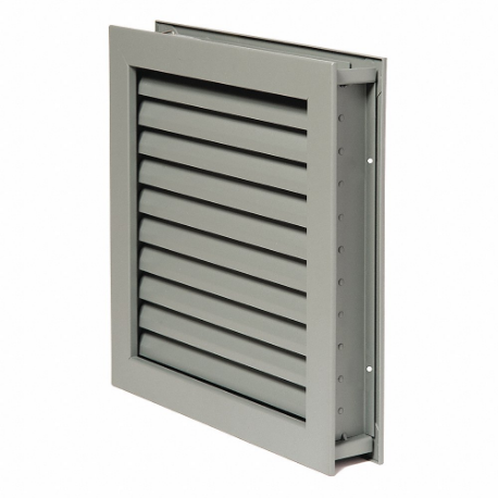 Fusible Louver, Steel, 18 Inch Opening Height, 24 Inch Opening Width, Gray Primer