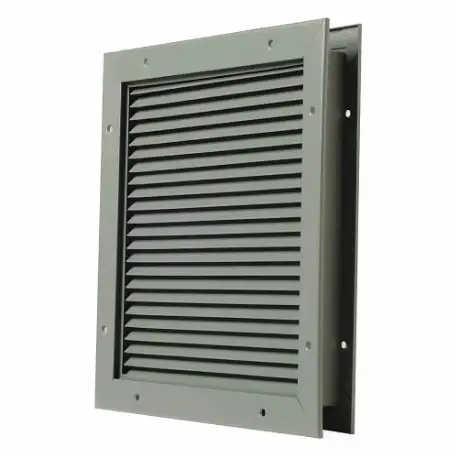 No Vision Door Partition Louver, Steel, 8 Inch Opening Height, 20 Inch Opening Width