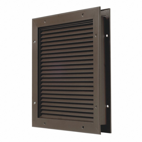 No Vision Door Partition Louver, Steel, 16 Inch Opening Height, 16 Inch Opening Width