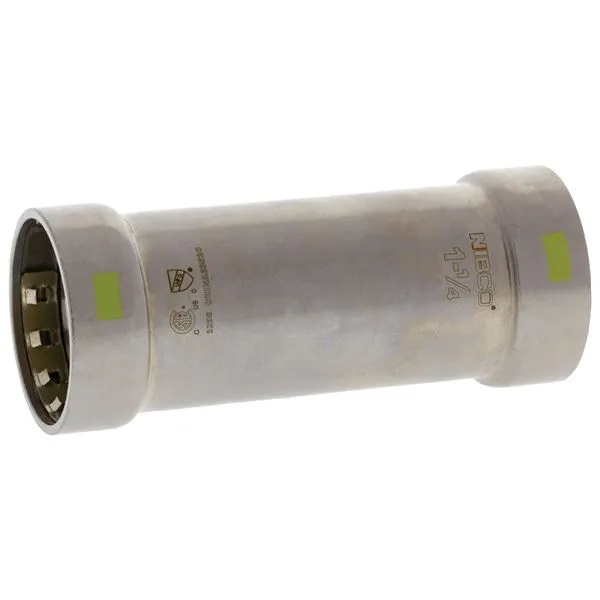 Long Coupling, 1 1/4 Inch Size, Press X Press, Carbon Steel