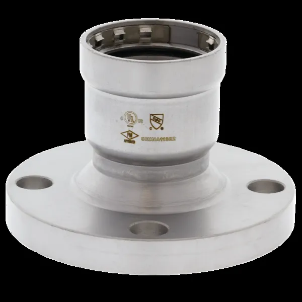 Flange Adapter, 1 1/4 Inch Size, Press X Flange, Carbon Steel