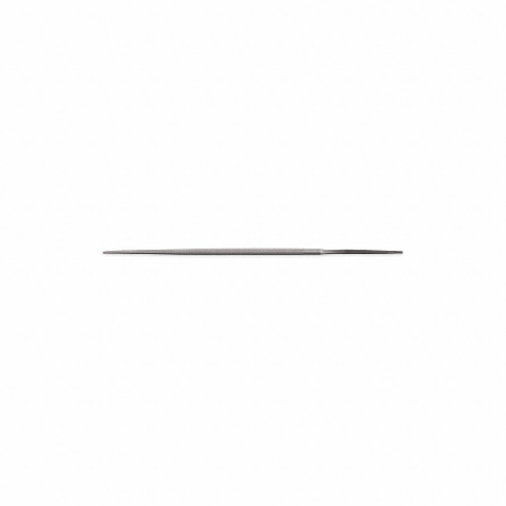 Needle File, Round, Double-Cut, Safe Edge Cut, Smooth Cut, 6 Inch Length Without Tang
