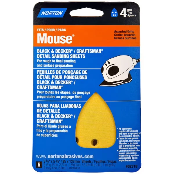Sandpaper 5-3/8X3-3/4 Inch