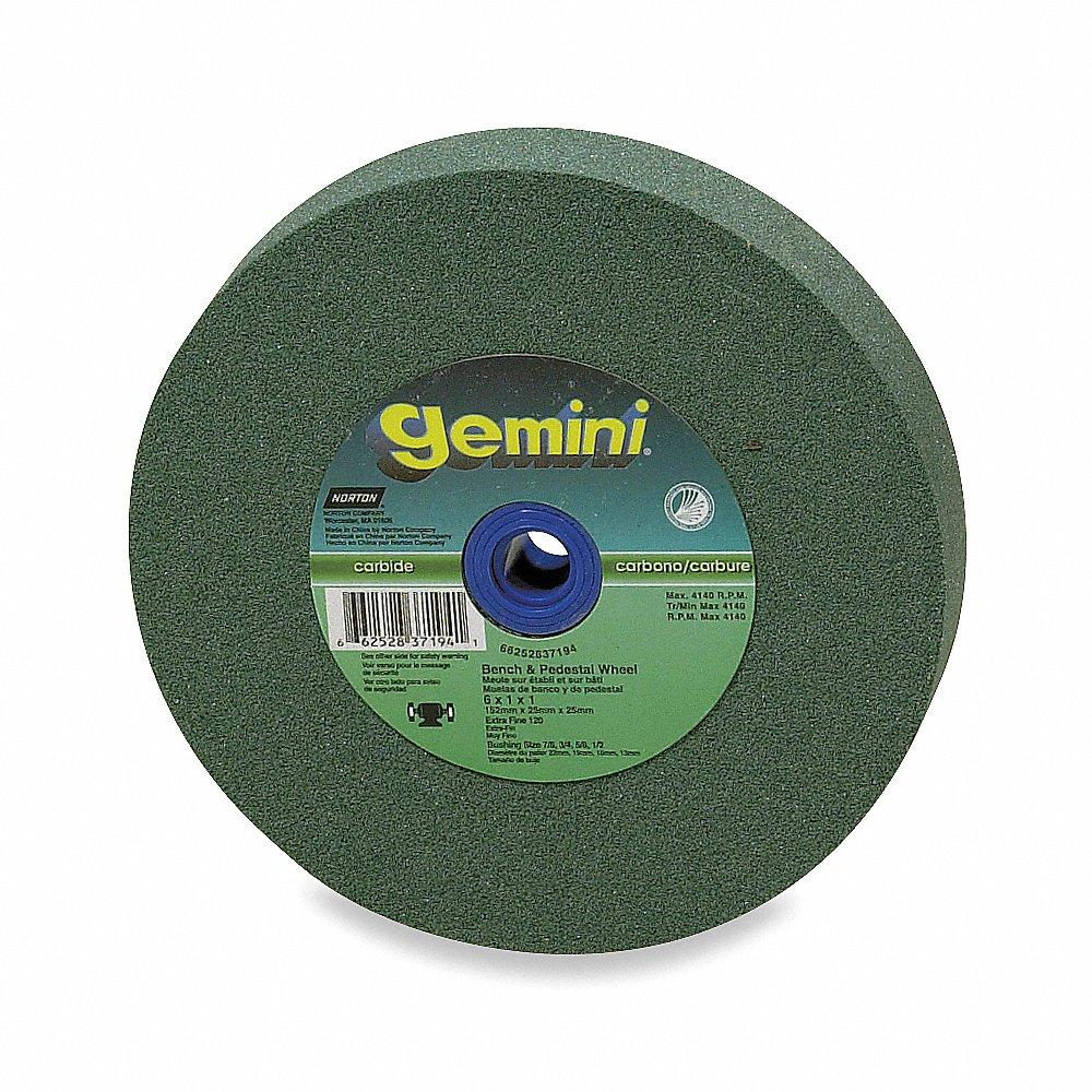 Straight Grinding Wheel, 6 Inch Dia., 1 Inch Hole Size, 1/2 Inch Thickness, Type 1