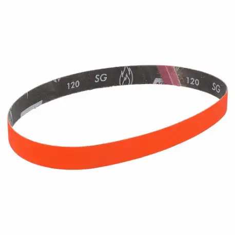 Sanding Belt, 1 Inch Width X 30 Inch Length, Ceramic, 120 Grit, Y Wt Polyester Backing, Blaze R980P