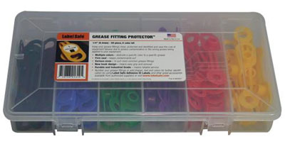 Grease Fitting Kit, 17/32 Inch Size, 6 Color, Pack Of 60