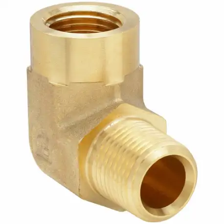 90 Deg. Street Elbow, Brass, 1/8 Inch x 1/8 Inch Pipe, Male Nptf x Female Npt