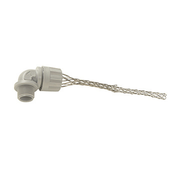 Strain Relief Cord Grip, 1/2 NPT, 90 Degree, 0.437 to 500 Inch Outer Dia.