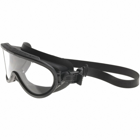 Safety Goggles, Ansi Dust/Splash Rating, Indirect, Black, Clear