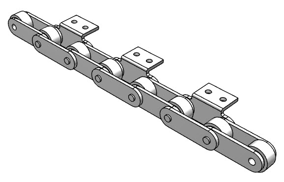 Roller Chain, C2042 Pitch, 100 Feet Length