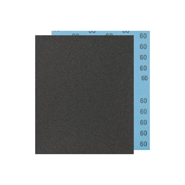 9 Inch x 11 Inch Abrasive Sheet, Cloth Backed, Aluminum Oxide, 60 Grit