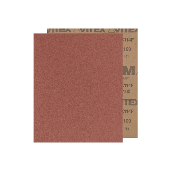 9 Inch x 11 Inch Abrasive Sheet, Cloth Backed, Aluminum Oxide (HP), 100 Grit