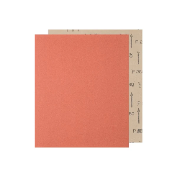 9 Inch x 11 Inch Abrasive Sheet, Paper Backed, Aluminum Oxide, 280 Grit