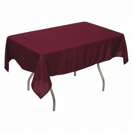 Tablecloth, Rectangle, Burgundy, 70 Inch Length, 52 Inch Width