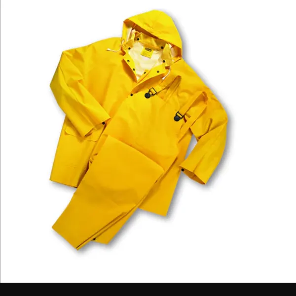 Protective Clothing Rainwear Suit, 3XL, Yellow, Each