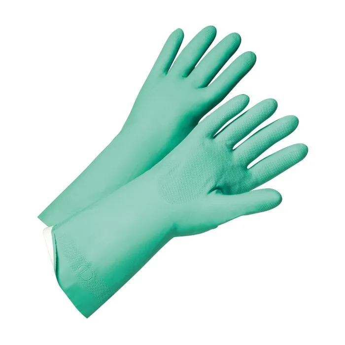 Hand Protection Chemical Resistant Coated Gloves, 11 Inch Size, Green, Dozen