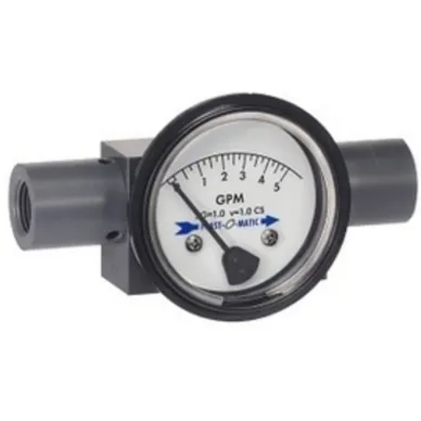 Variable Area Flow Indicator With Switch, PVC, 0 To 1 gpm Range