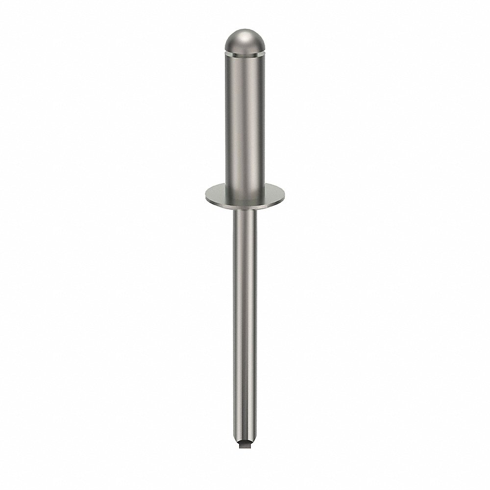 Blind Rivet, 3/16 In Rivet Dia., SS, 0.675 In Rivet Lg., 250 Pk
