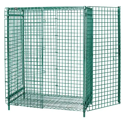 Wire Security Unit, 18 x 48 x 63 Inch Size, Green Epoxy