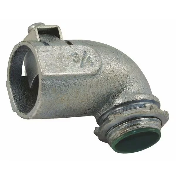 Connector, Flx, Doubl Bite, 90, 3/8 Inch Size, Ins Irn