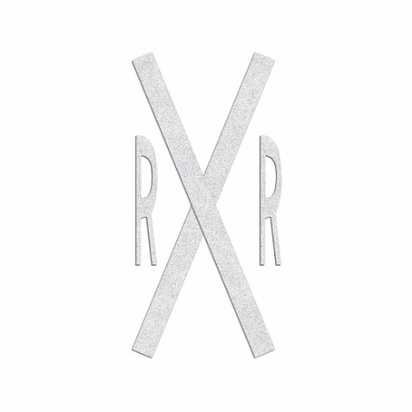 Preformed Thermoplastic Pavement Markings, R X R, White, 20 Ft Length, 9 Ft Width