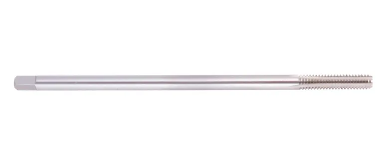 Extension Hand Tap, 7/16-20 Size, H3 Limit, 4 Flutes, Taper, 6 Inch Length With Chrome