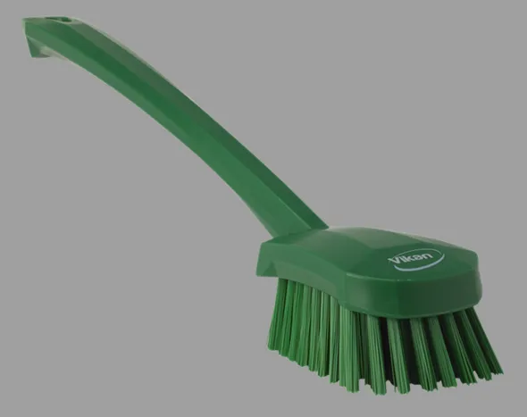 Long Handle Brush Green Stiff Polypropylene 3 x 16