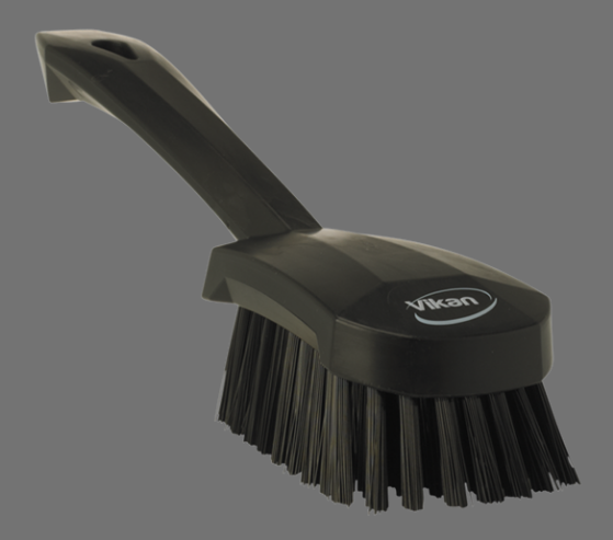 Short Handle Brush Black Stiff Polypropylene 3 x 10