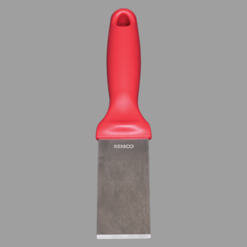 Scraper, 1.5 Inch Size, Stainless Steel, Red