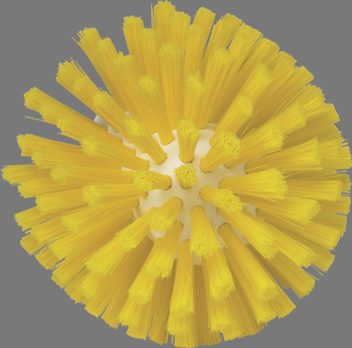 Tank Head Brush Yellow Soft Polypropylene 5 x 5 In