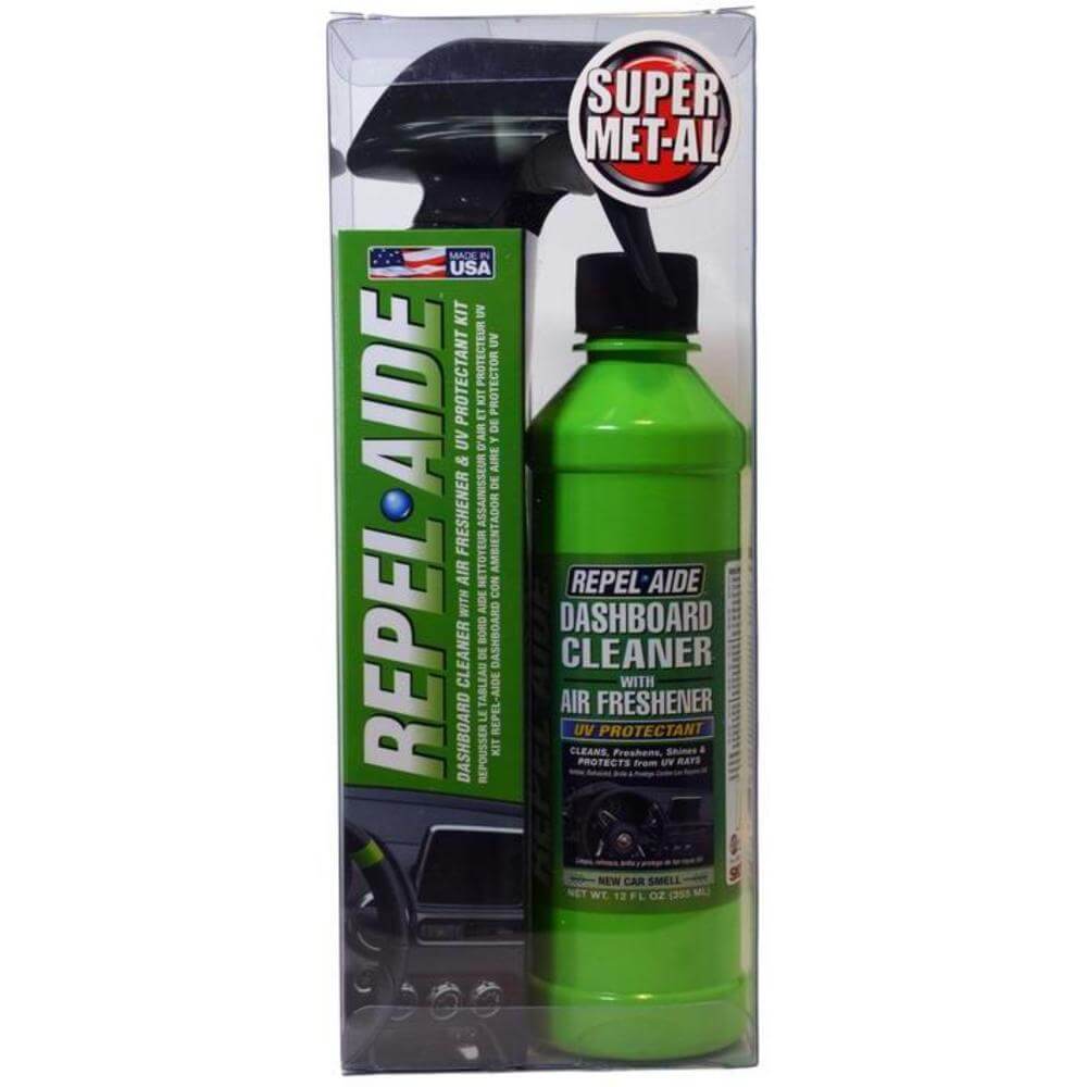Repel Aide Dashboard Cleaner with UV Protectant and Fresh Scent New Car Smell 6PK