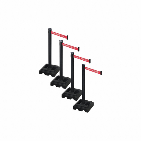Barrier Systems, Red with White Text, Authorized Access Only, Black, Black