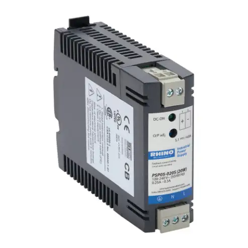 Switching Power Supply, 5-5.25 VDC Output, 4A, 20W, 120/240 VAC Or 85-375 VDC