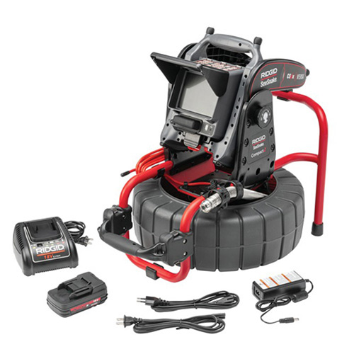 Compact Camera System, 100 ft. Push Cable, 1.5 To 6 Inch Line Capacity