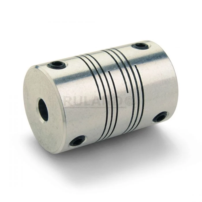 Coupling, 6 Beam, Set Screw Style, 0.375 Inch x 9mm Bore, 1 Inch O.D., 1.5 Inch Length