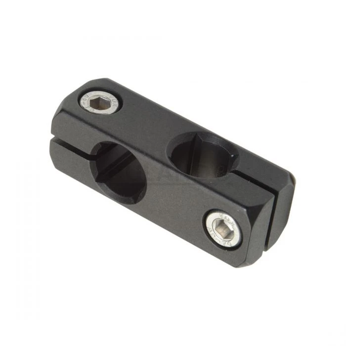 Connector Clamp, 2-Way, M4 Clamp Screws, 14mm Width And Height, 37mm Overall Length