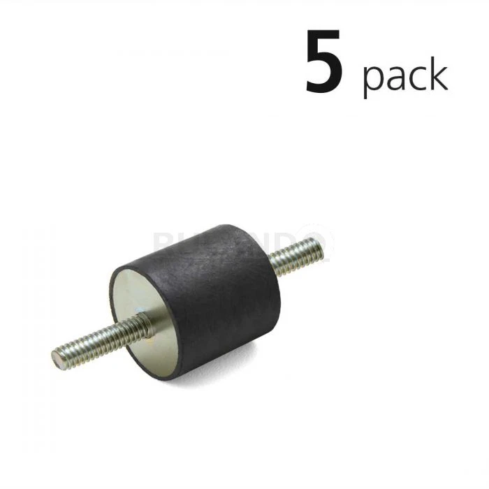Vibration Isolation Mount, 10mm O.D., M4 Threaded Stud, 10mm Stud Length, Pack Of 5