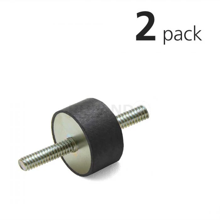 Vibration Isolation Mount, 1.26 Inch O.D., 5/16X18 Threaded Stud, Pack Of 2