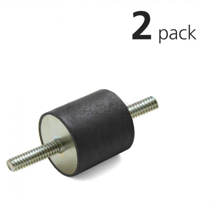 Vibration Isolation Mount, 30mm O.D., M8 Threaded Stud, 20mm Stud Length, Pack Of 2