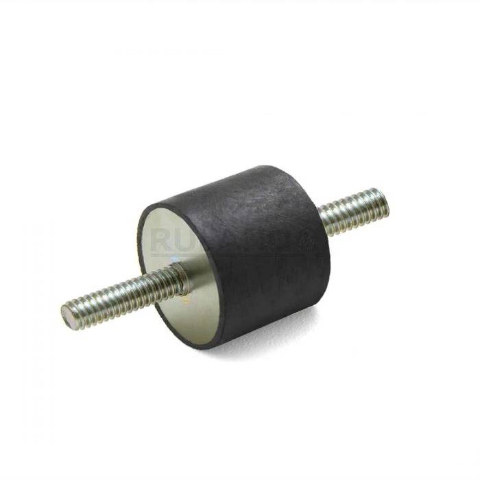 Vibration Isolation Mount, 50mm O.D., M10 Threaded Studs, 28mm Stud Lengths, 50mm Height