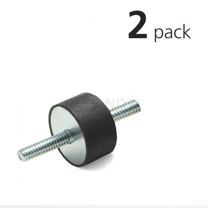 Vibration Isolation Mount, 60mm O.D., M10 Threaded Stud, 28mm Stud Length, Pack Of 2