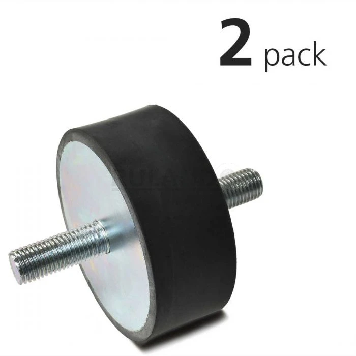 Vibration Isolation Mount, 70mm O.D., M10 Threaded Stud, 27mm Stud Length, Pack Of 2