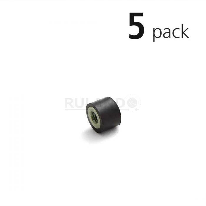 Vibration Isolation Mount, 15mm O.D., M4 Tapped Holes, 4mm Tapped Hole Depths, 10mm Height