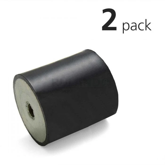 Vibration Isolation Mount, 30mm O.D., M8 Tapped Holes, 8mm Tapped Hole Depth, Pack Of 2