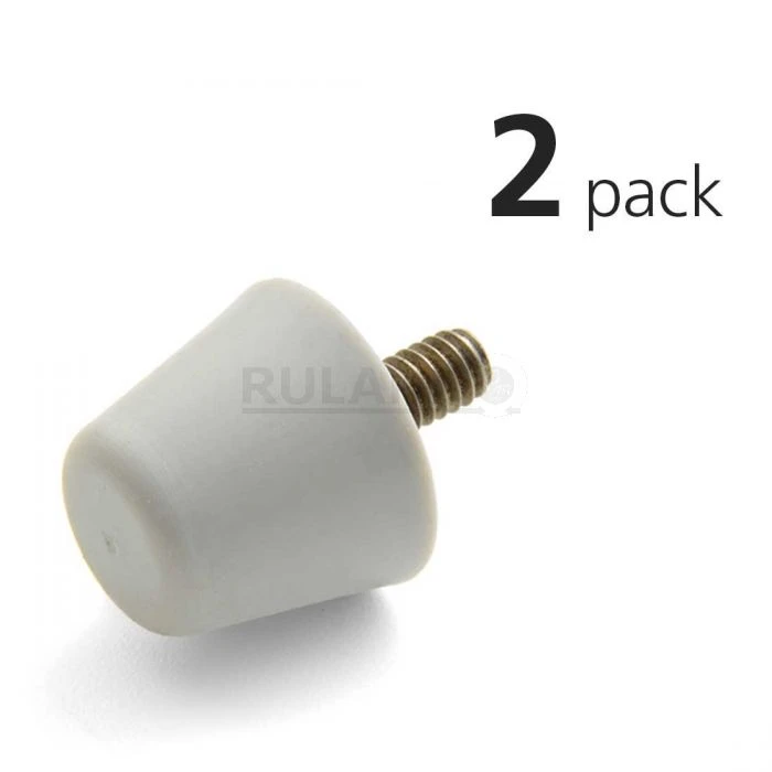 Rubber Bumper, 25mm O.D., M6 Threaded Stud, 8mm Stud Length, 20.5mm Height, Pack Of 2