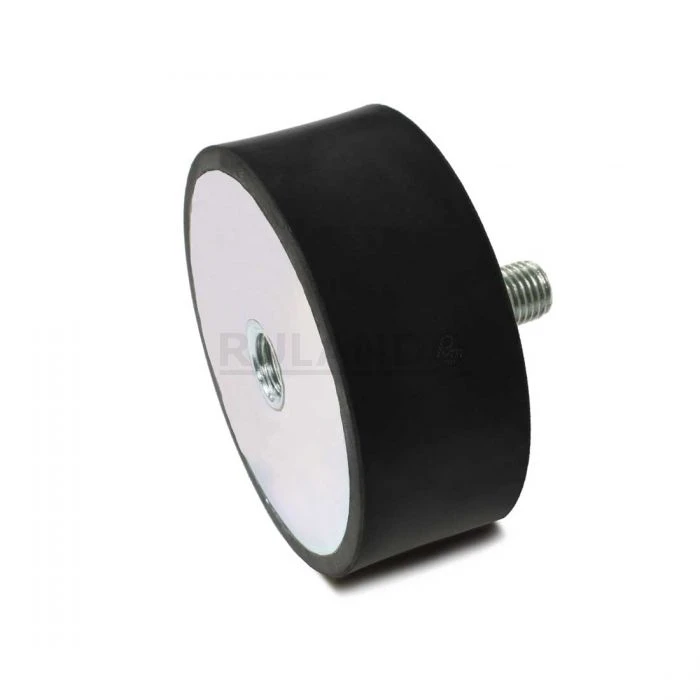Vibration Isolation Mount, 75mm O.D., M12 Threaded Stud, M12 Tapped Hole, 37mm Stud Length