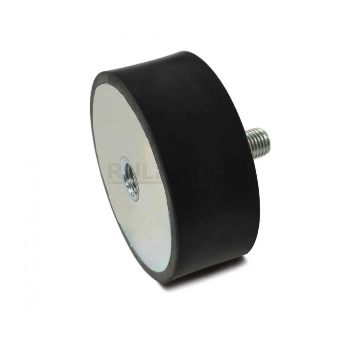Vibration Isolation Mount, 100mm O.D., M16 Threaded Stud, M16 Tapped Hole