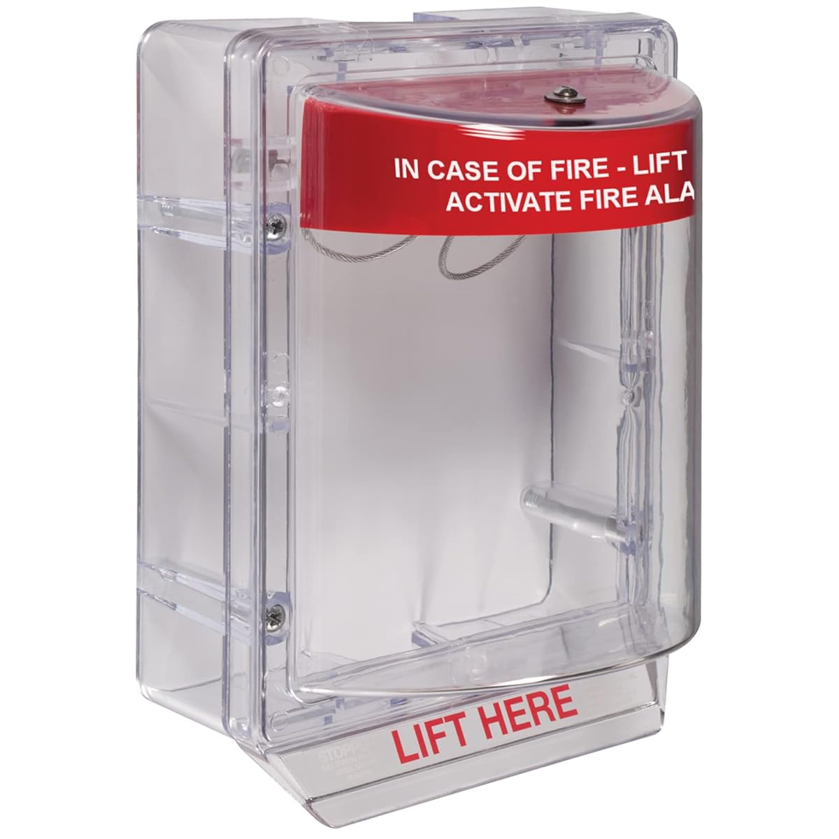 Fire Alarm, Without Horn With Spacer, Red Horn Housing, Clear Spacer